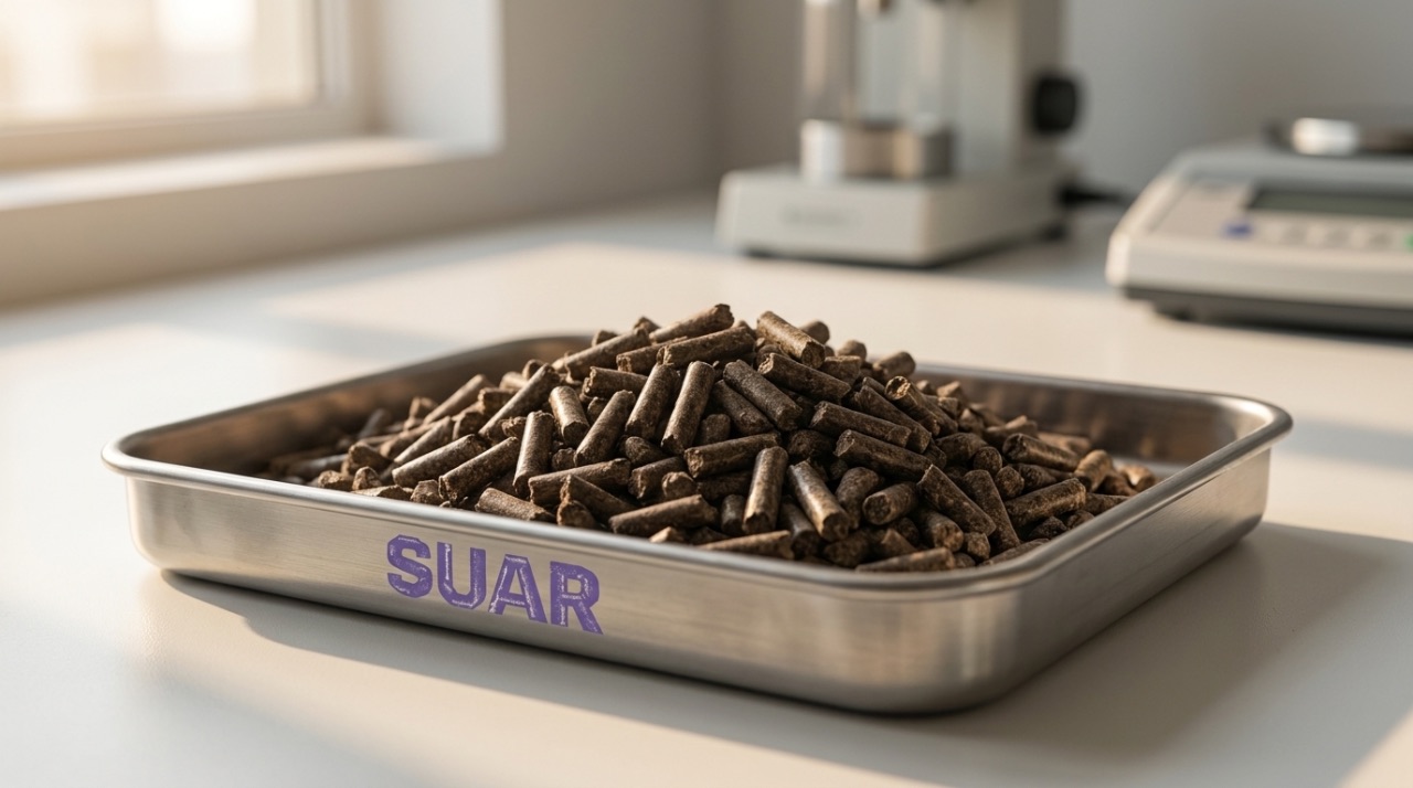 SUAR biomass pellets made from empty fruit bunch